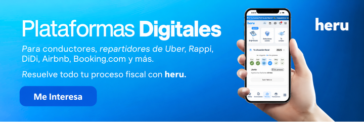 heru · Plan Plataformas Digitales para conductores y repartidores de Uber, Rappi, DiDi y Airbnb
